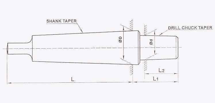 Drill Chuck Arbour MT Taper - Line Diagram