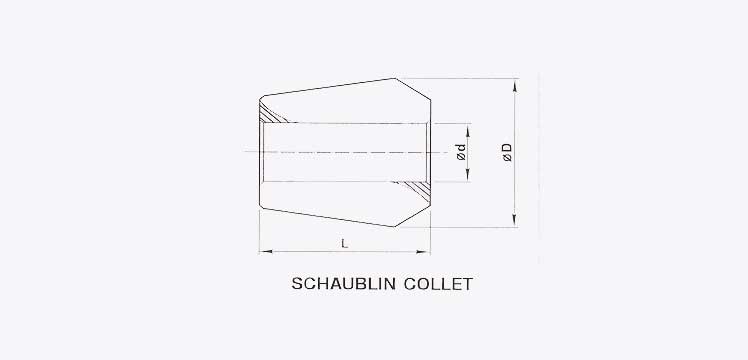 E Type Schaublin Collet Line Diagram